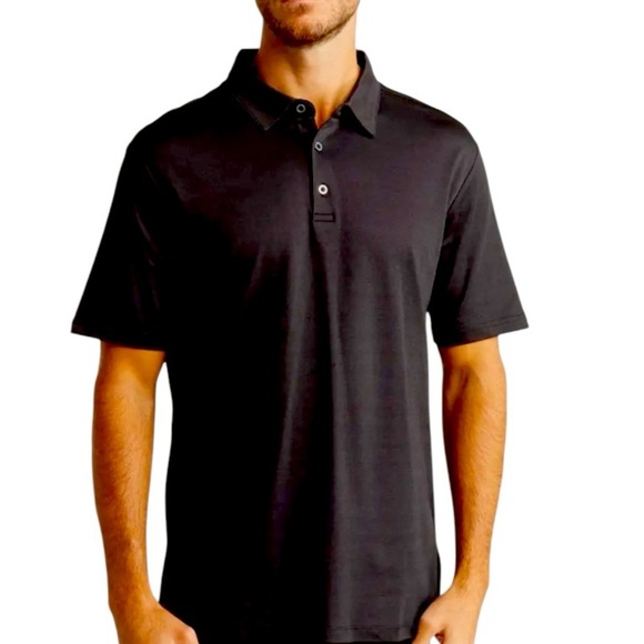 WestZeroOne Men”s 3 Button Short Sleeve Polo Shirt in Black Size XL - Picture 1 of 7